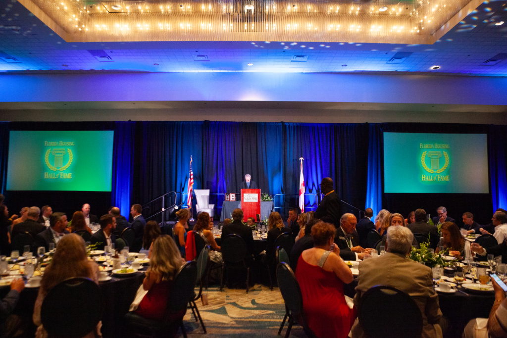 Hall of Fame induction for Doug Wenzel at SEBC 2024,  the largest industry trade show in the Southeast hosted by the Forida Home Builders Association